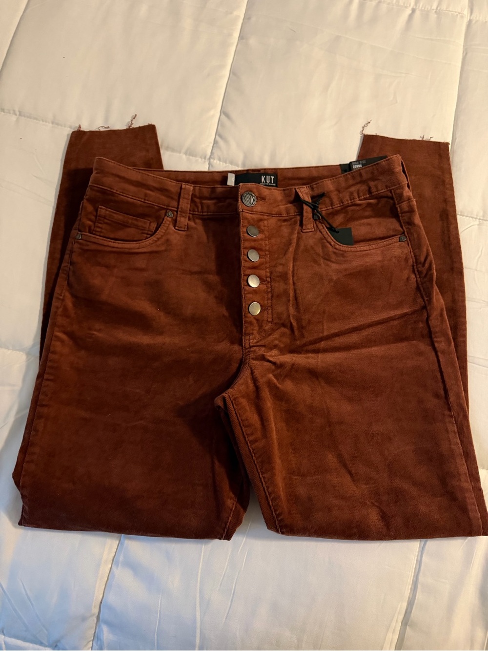 Kut from the Kloth womens Corduroy Pants in Rust Brown